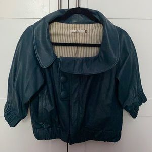 Mike & Chris green leather jacket